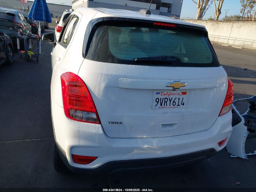 2018 Chevrolet Trax Ls VIN: 3GNCJKSB2JL237296 Lot: 43415624