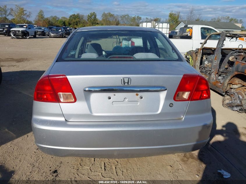 2001 Honda Civic Lx VIN: 1HGES16541L022982 Lot: 43415703