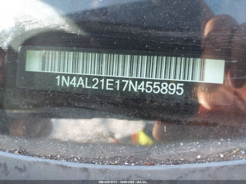 2007 Nissan Altima 2.5 S VIN: 1N4AL21E17N455895 Lot: 43415731