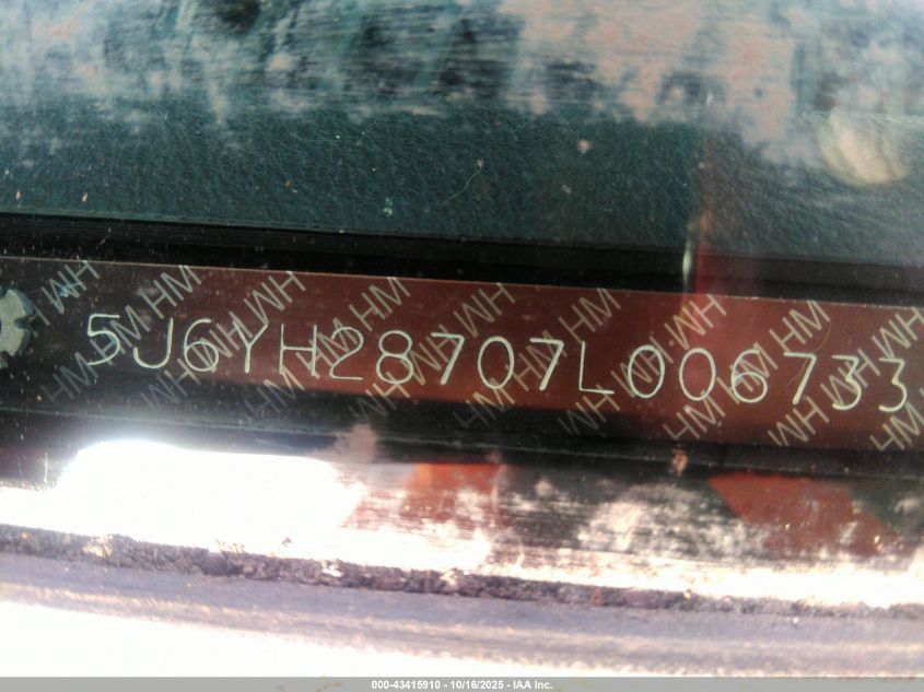 2007 Honda Element Ex VIN: 5J6YH28707L006733 Lot: 43415910