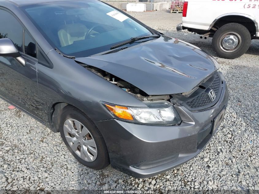 2012 Honda Civic Lx VIN: 2HGFG3B5XCH550744 Lot: 43416008