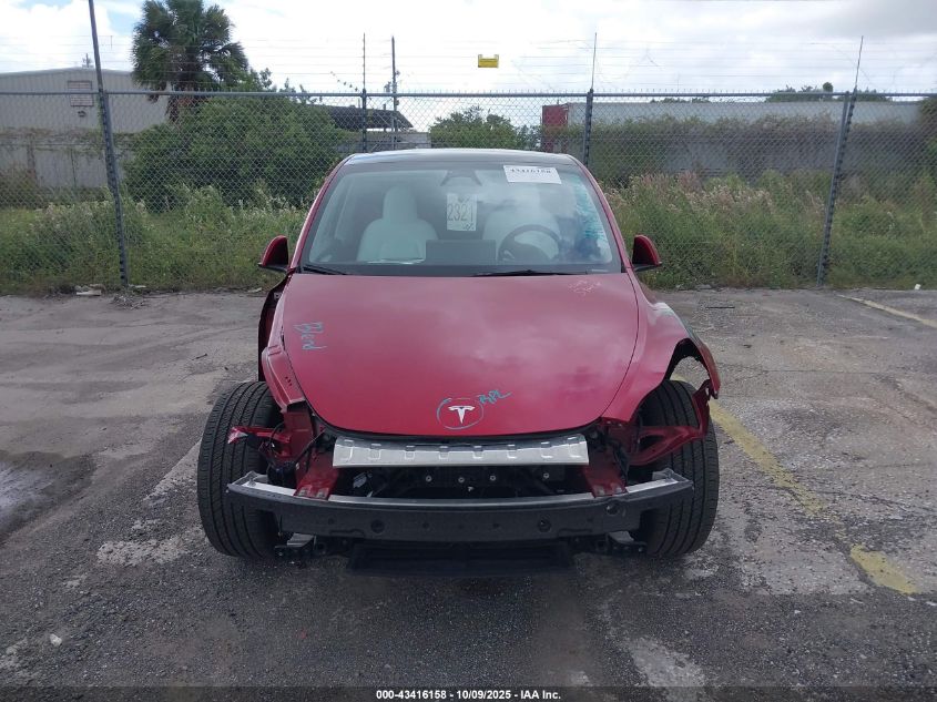 2024 Tesla Model Y Long Range Dual Motor All-Wheel Drive VIN: 7SAYGDEEXRA245350 Lot: 43416158