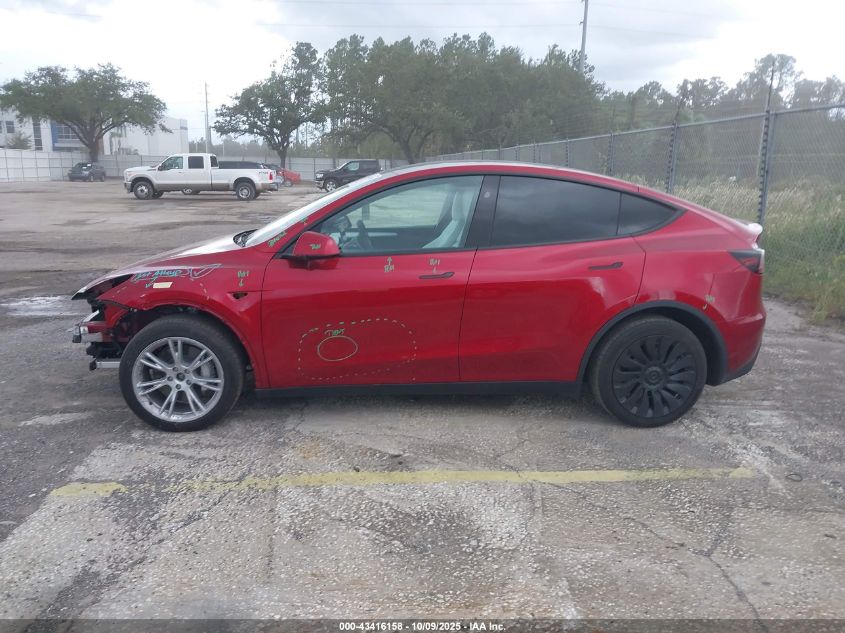 2024 Tesla Model Y Long Range Dual Motor All-Wheel Drive VIN: 7SAYGDEEXRA245350 Lot: 43416158