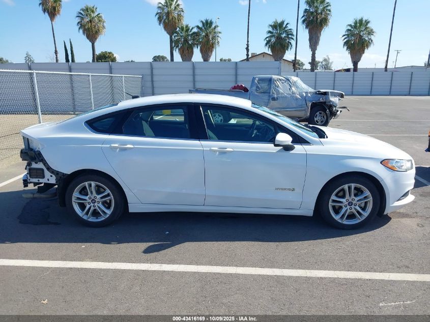 2018 Ford Fusion Hybrid Se VIN: 3FA6P0LUXJR205210 Lot: 43416169
