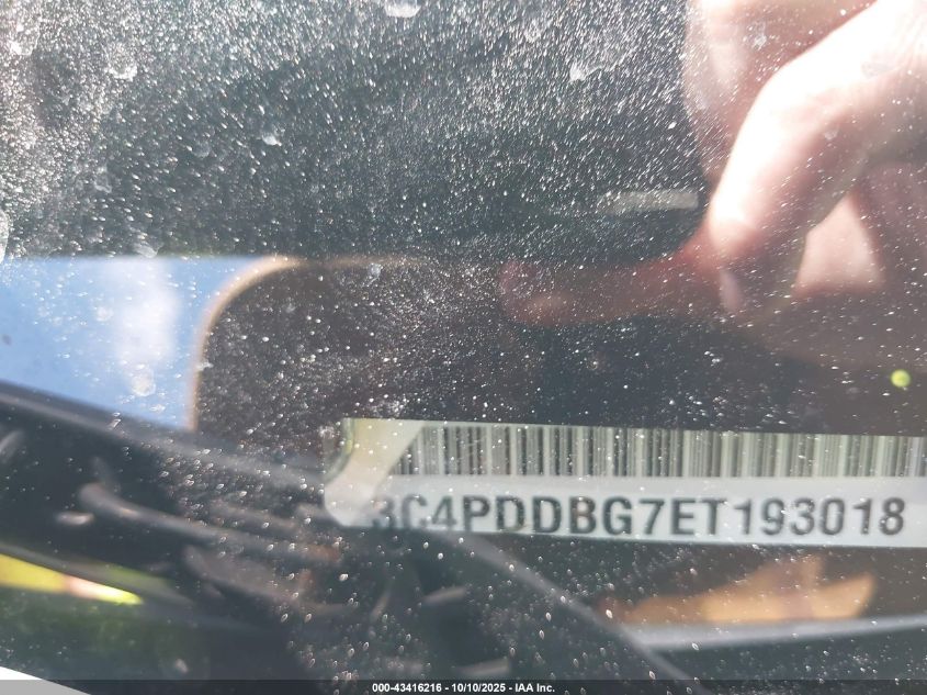 2014 Dodge Journey Sxt VIN: 3C4PDDBG7ET193018 Lot: 43416216