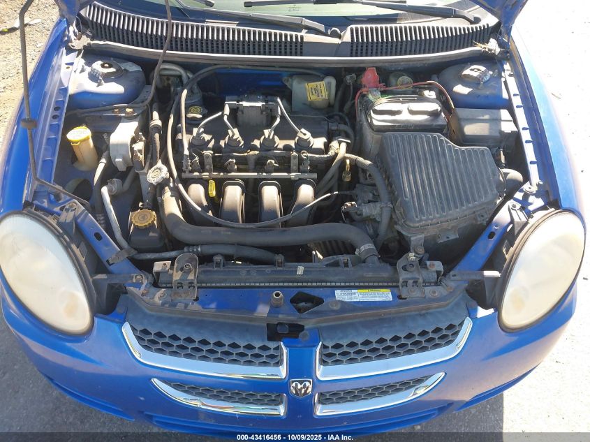 2004 Dodge Neon Sxt VIN: 1B3ES56C54D527403 Lot: 43416456