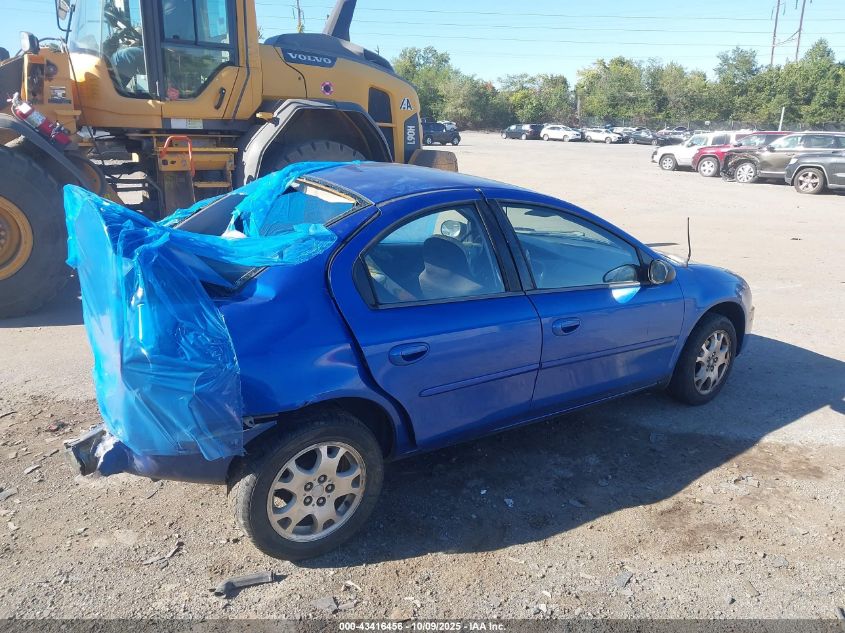 2004 Dodge Neon Sxt VIN: 1B3ES56C54D527403 Lot: 43416456