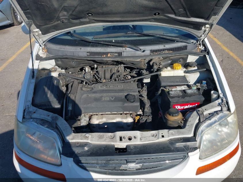 2005 Chevrolet Aveo Ls VIN: KL1TD62605B342640 Lot: 43416503