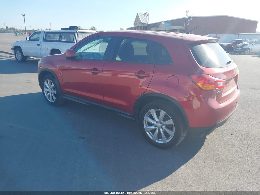Vin: 4a4ap3au7ee015262, lot: 43911359, mitsubishi outlander sport es 20143