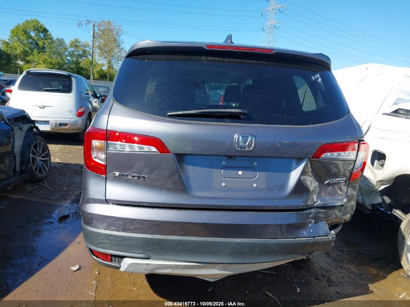 2021 Honda Pilot Awd Ex-L VIN: 5FNYF6H5XMB100117 Lot: 43416773