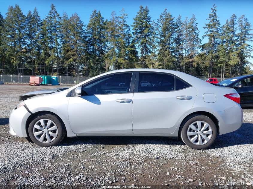 2015 Toyota Corolla Le VIN: 2T1BURHE7FC352718 Lot: 43416860