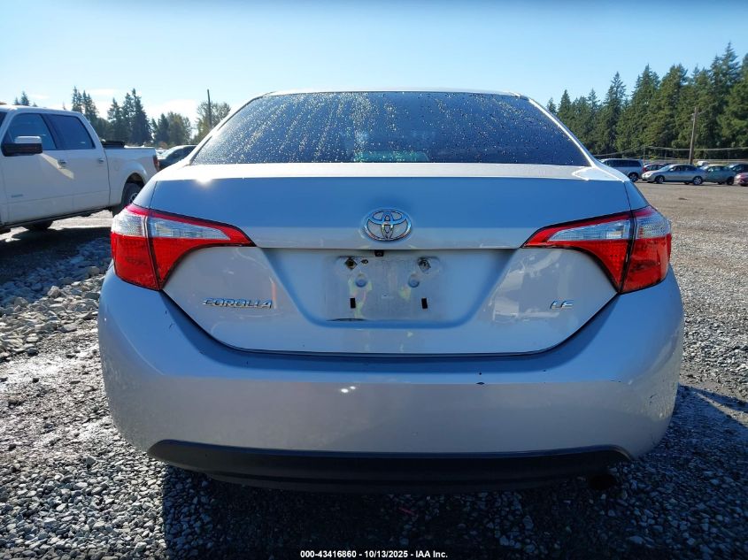 2015 Toyota Corolla Le VIN: 2T1BURHE7FC352718 Lot: 43416860
