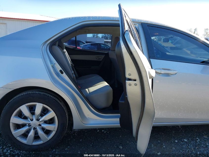 2015 Toyota Corolla Le VIN: 2T1BURHE7FC352718 Lot: 43416860