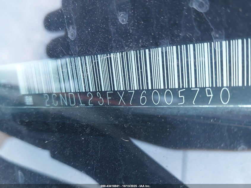 2007 Chevrolet Equinox Ls VIN: 2CNDL23FX76005790 Lot: 43416941