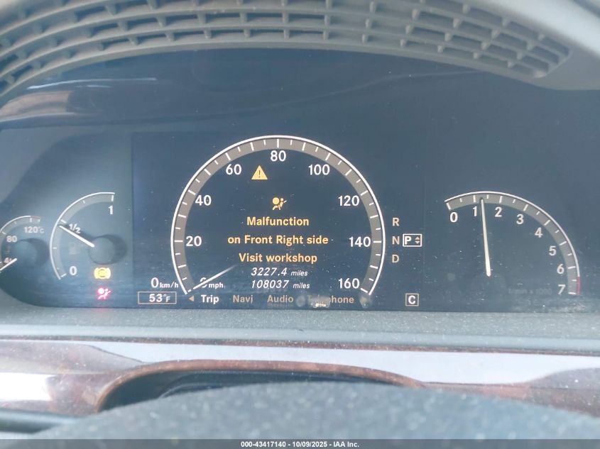 2007 Mercedes-Benz S 550 4Matic VIN: WDDNG86X77A134633 Lot: 43417140