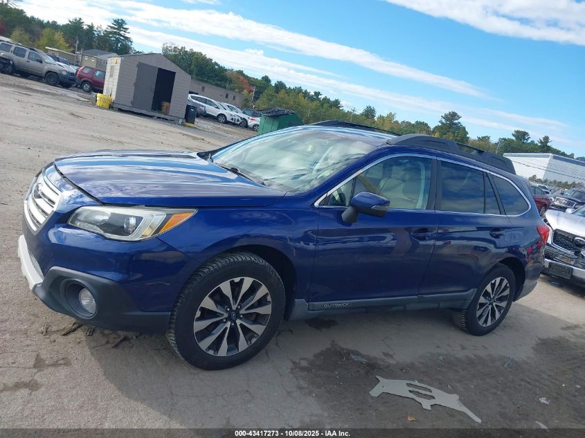 2015 Subaru Outback 2.5I Limited VIN: 4S4BSANC4F3224063 Lot: 43417273