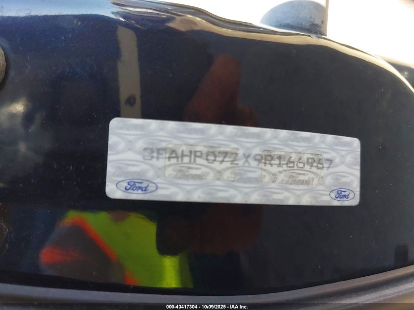 2009 Ford Fusion Se VIN: 3FAHP07ZX9R166967 Lot: 43417304