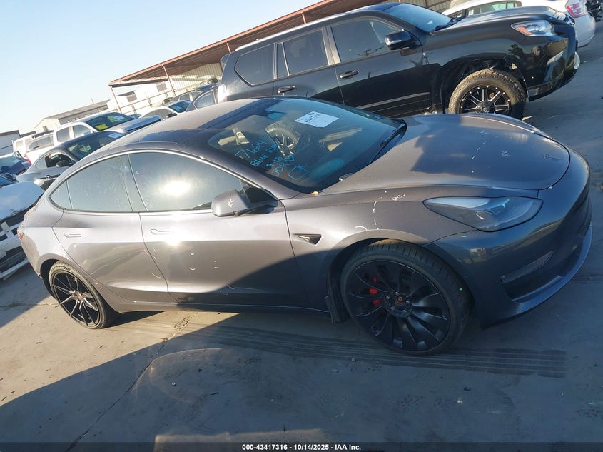 2022 Tesla Model 3 Performance Dual Motor All-Wheel Drive VIN: 5YJ3E1EC3NF203044 Lot: 43417316