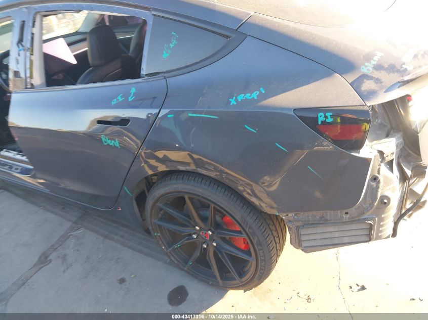 2022 Tesla Model 3 Performance Dual Motor All-Wheel Drive VIN: 5YJ3E1EC3NF203044 Lot: 43417316