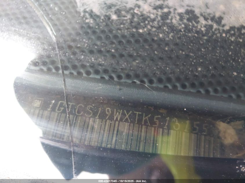 1996 GMC Sonoma VIN: 1GTCS19WXTK513155 Lot: 43417345