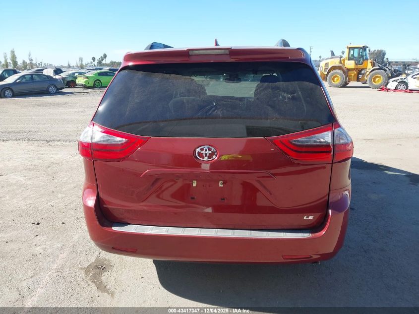 2020 Toyota Sienna Le VIN: 5TDKZ3DCXLS022674 Lot: 43417347