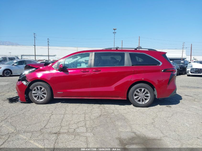 2021 Toyota Sienna Le VIN: 5TDKRKEC5MS016128 Lot: 43417356
