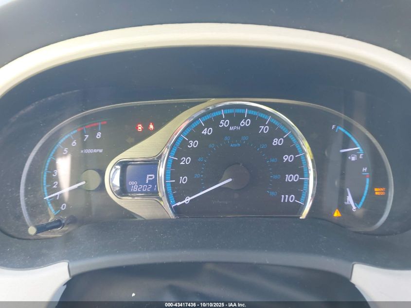 2012 Toyota Sienna Xle/Limited VIN: 5TDDK3DC3CS044206 Lot: 43417436