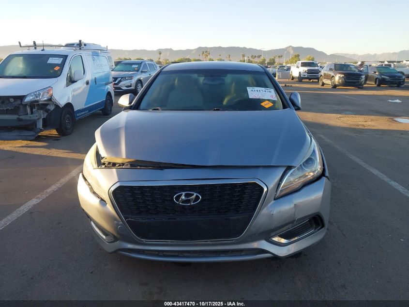 2016 Hyundai Sonata Hybrid Se VIN: KMHE24L12GA011576 Lot: 43417470