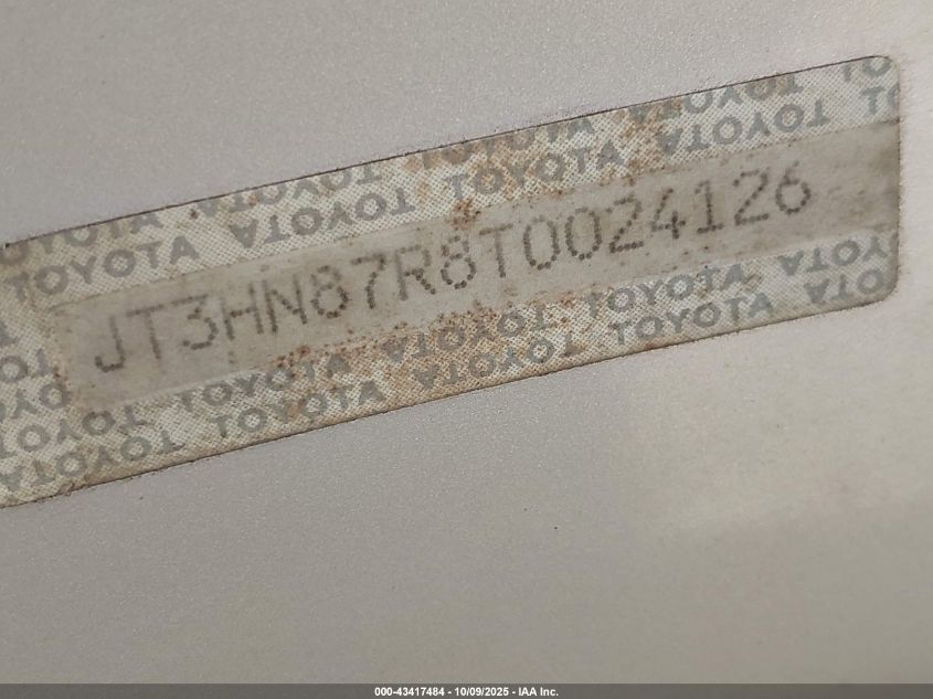 1996 Toyota 4Runner Limited VIN: JT3HN87R8T0024126 Lot: 43417484