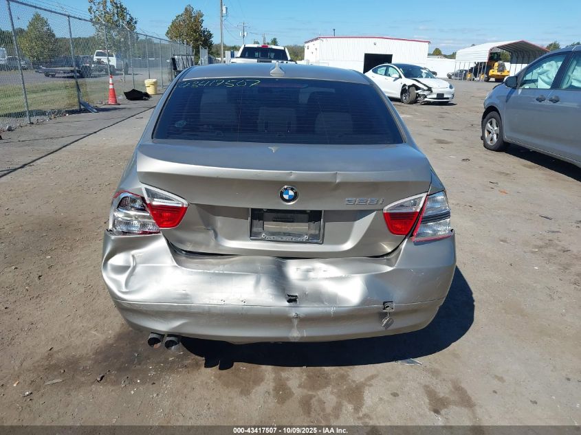 2007 BMW 328I VIN: WBAVA33537KX80969 Lot: 43417507