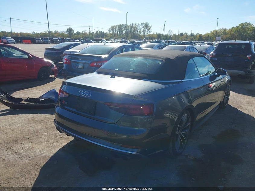 2018 Audi S5 3.0 3.0t Premium Plus Grey Lot 111043417592 Vin WAU24GF56JN007187