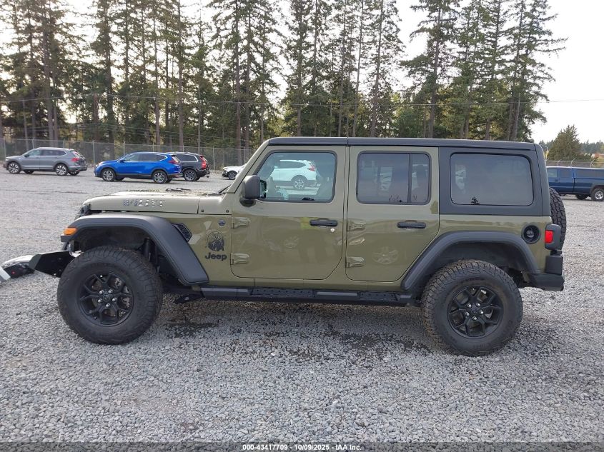 2025 Jeep Wrangler 4-Door Willys 4X4 VIN: 1C4PJXDN5SW505574 Lot: 43417709