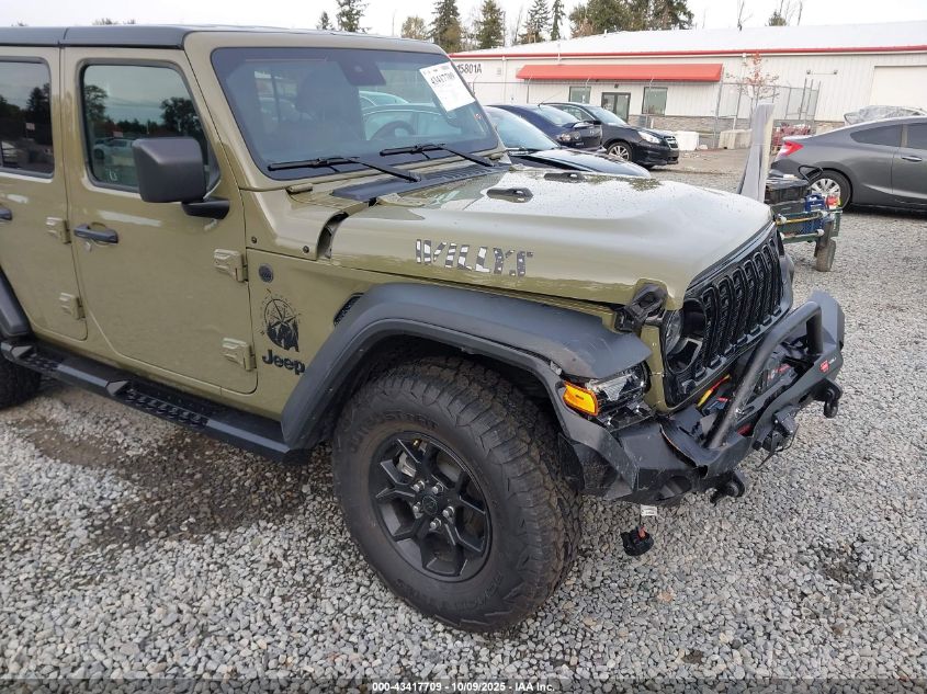 2025 Jeep Wrangler 4-Door Willys 4X4 VIN: 1C4PJXDN5SW505574 Lot: 43417709