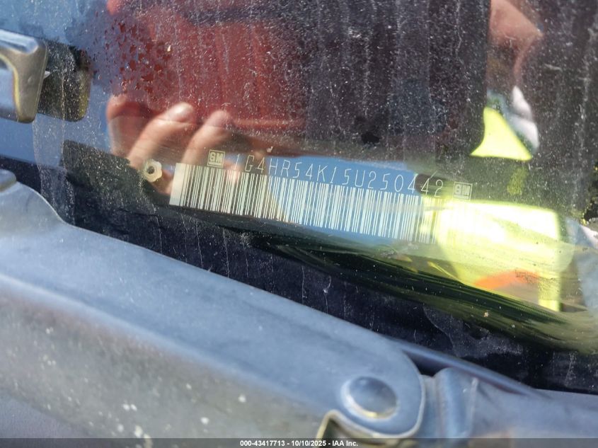 2005 Buick Lesabre Limited VIN: 1G4HR54K15U250442 Lot: 43417713