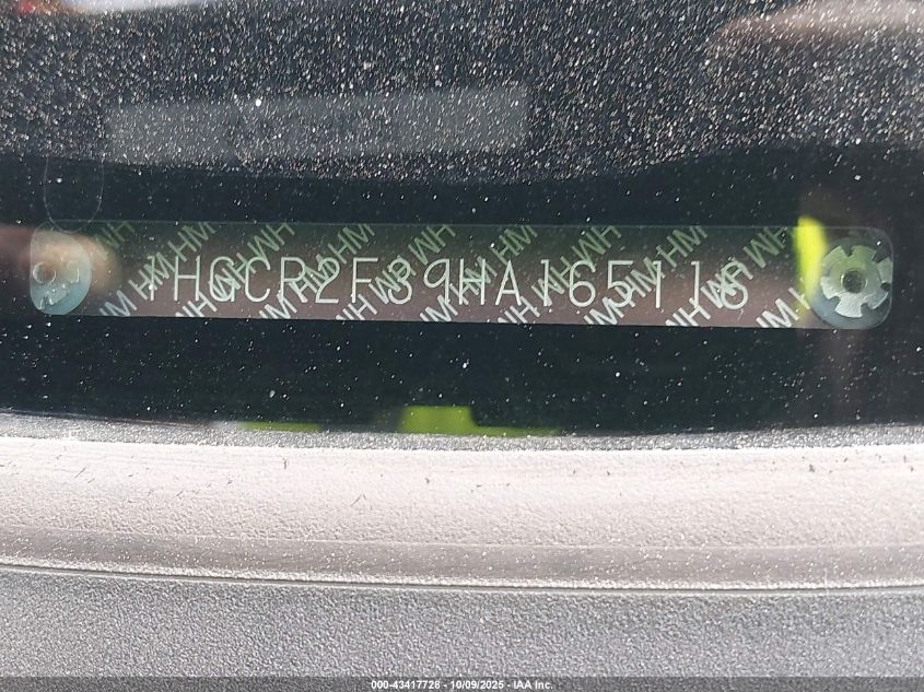 2017 Honda Accord Lx VIN: 1HGCR2F39HA165116 Lot: 43417728