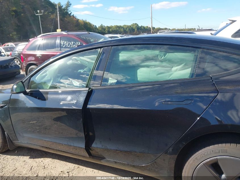 2022 Tesla Model 3 Long Range Dual Motor All-Wheel Drive VIN: 5YJ3E1EB6NF259227 Lot: 43417748