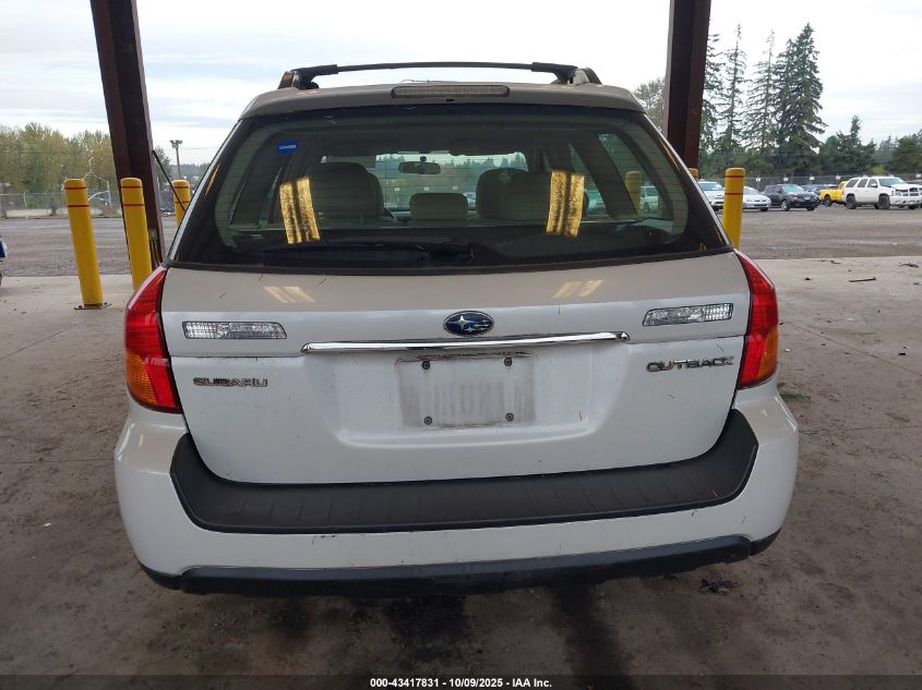 2006 Subaru Outback 2.5I VIN: 4S4BP61C667300069 Lot: 43417831