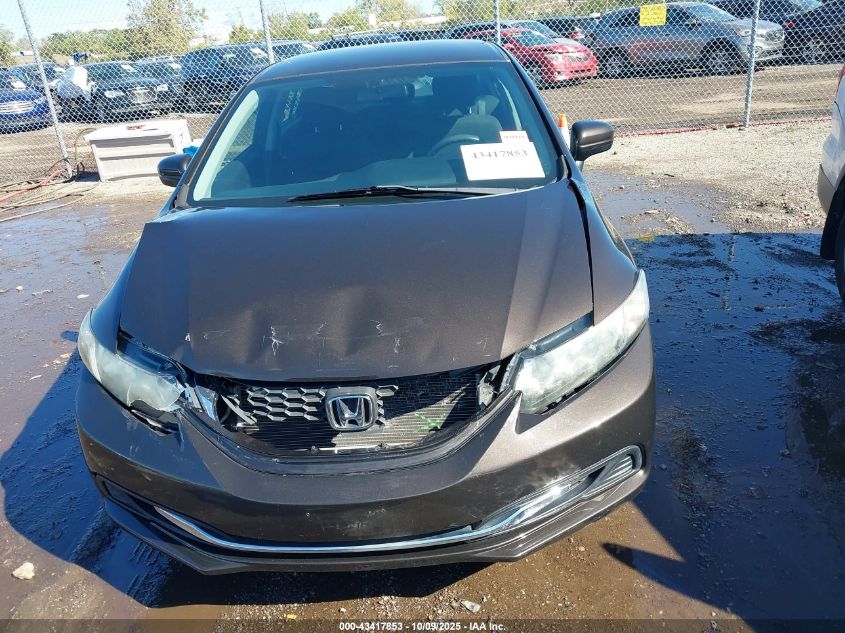 2014 Honda Civic Lx VIN: 2HGFB2F55EH537180 Lot: 43417853