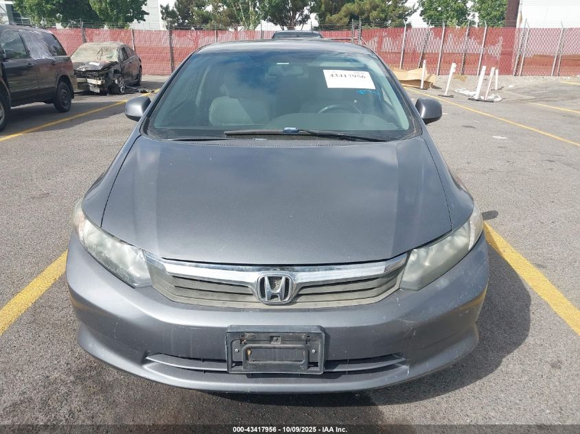 2012 Honda Civic Natural Gas VIN: 19XFB5F53CE001224 Lot: 43417956