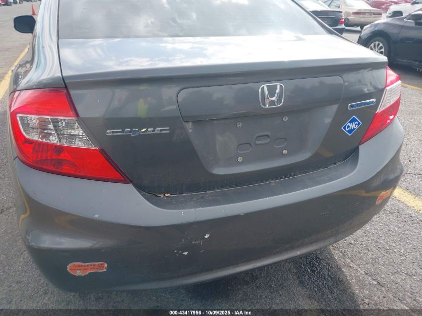 2012 Honda Civic Natural Gas VIN: 19XFB5F53CE001224 Lot: 43417956