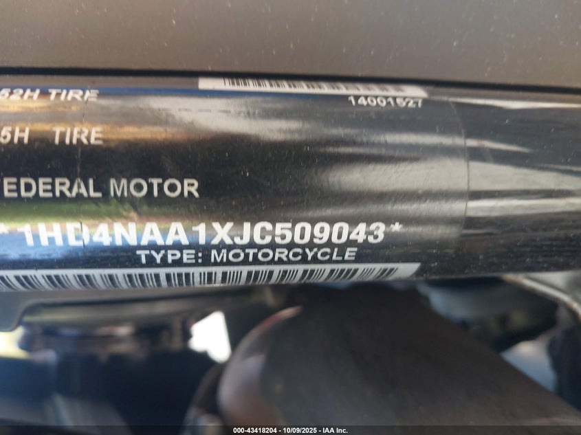 2018 HARLEY-DAVIDSON XG500 1HD4NAA1XJC509043