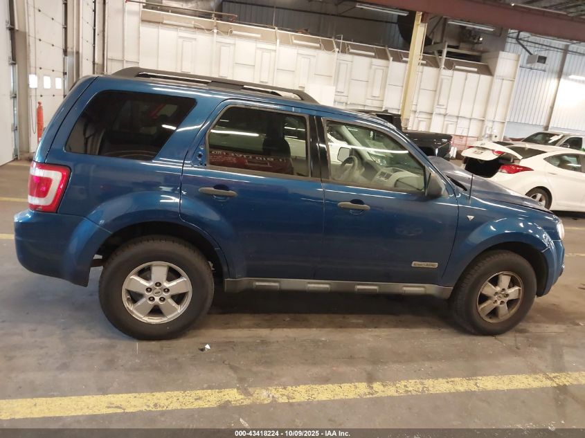 2008 Ford Escape Xlt VIN: 1FMCU03178KA72427 Lot: 43418224