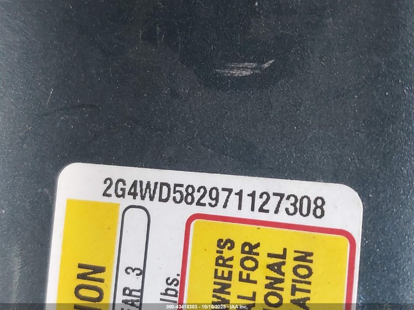 2007 Buick Lacrosse Cxl VIN: 2G4WD582971127308 Lot: 43418303