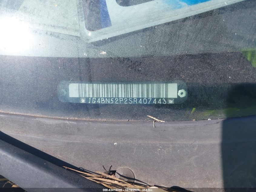 1995 Buick Roadmaster VIN: 1G4BN52P2SR407443 Lot: 43418339