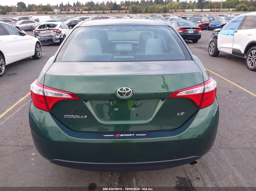 2016 Toyota Corolla Le Plus VIN: 2T1BURHE8GC495727 Lot: 43418410