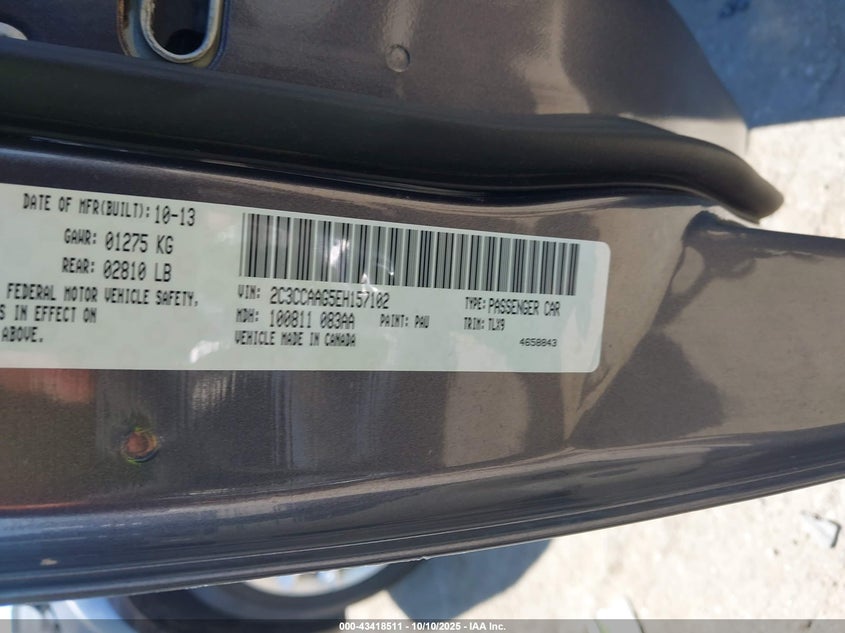 2014 CHRYSLER 300 - 2C3CCAAG5EH157102