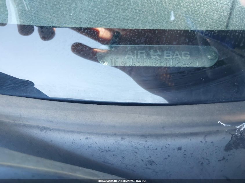 2011 Ford Escape Limited VIN: 1FMCU9EGXBKC64213 Lot: 43418540