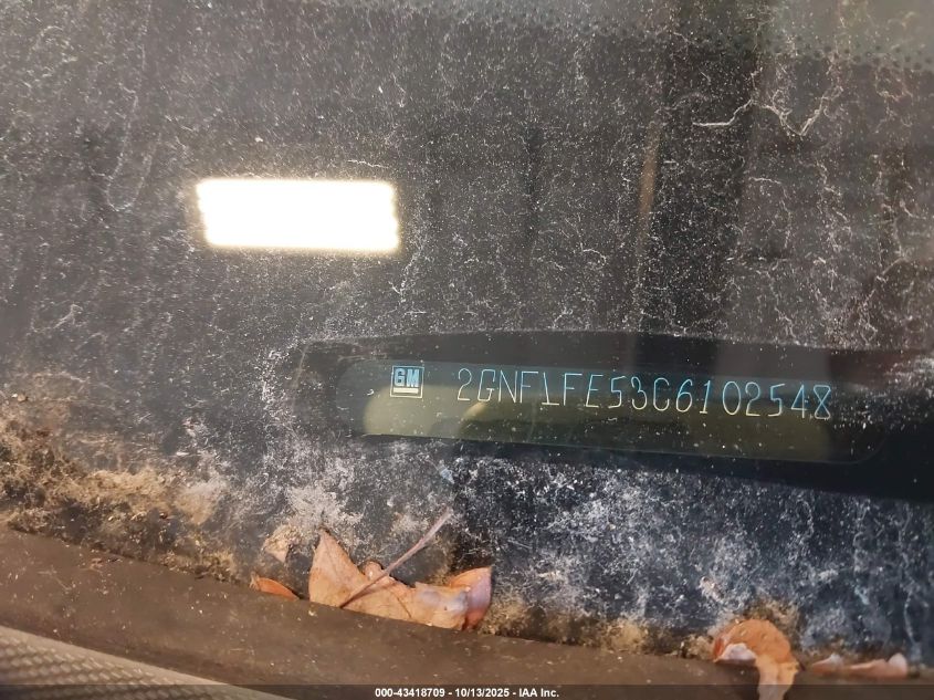 2012 Chevrolet Equinox Ltz VIN: 2GNFLFE53C6102548 Lot: 43418709