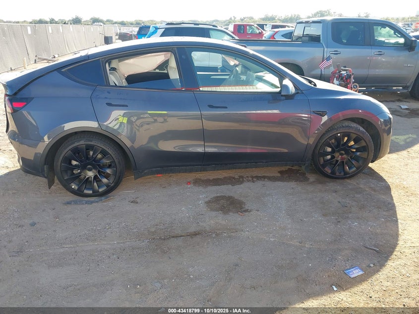 2023 Tesla Model Y Awd/Long Range Dual Motor All-Wheel Drive VIN: 7SAYGAEE5PF584659 Lot: 43418799