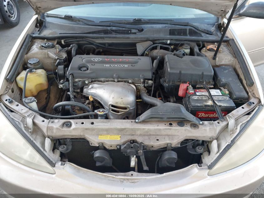 2003 Toyota Camry Le VIN: JTDBE32K430188939 Lot: 43418884